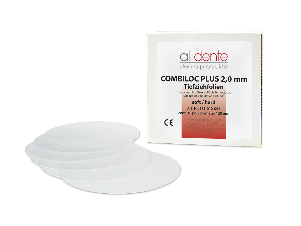 COMBILOC Plus, klar, 2,0 mm, hart/soft, 10 St., Ø 120 mm