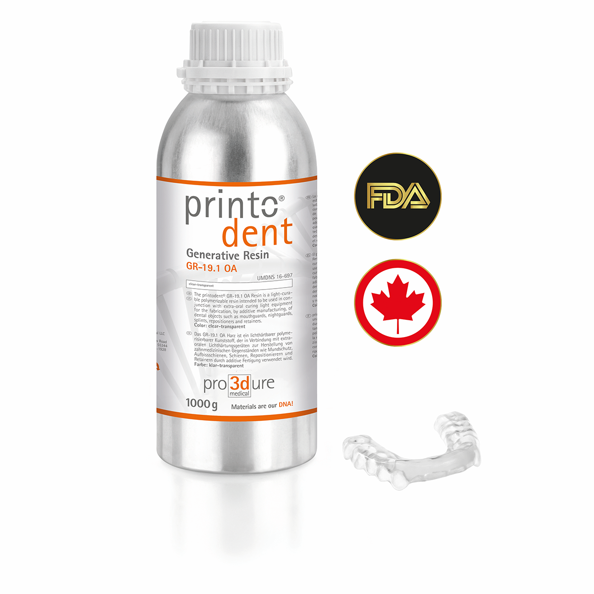 printodent GR-19.1 OA transparent, 1 kg