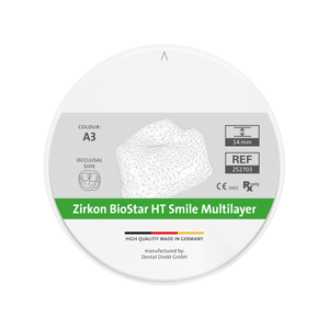Zirkon BioStar HT Smile Multilayer C3, H 14 mm