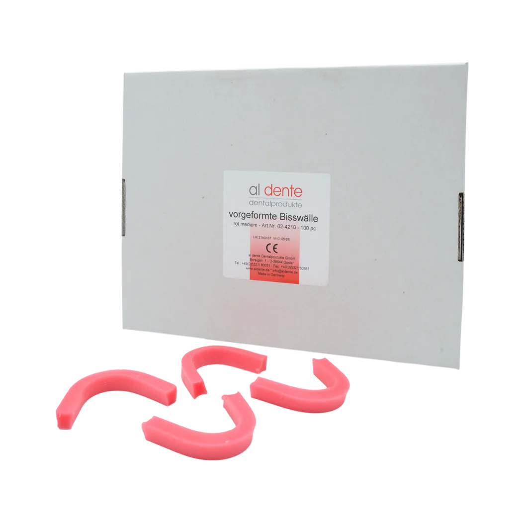 Bisswälle medium rot, 100 St.