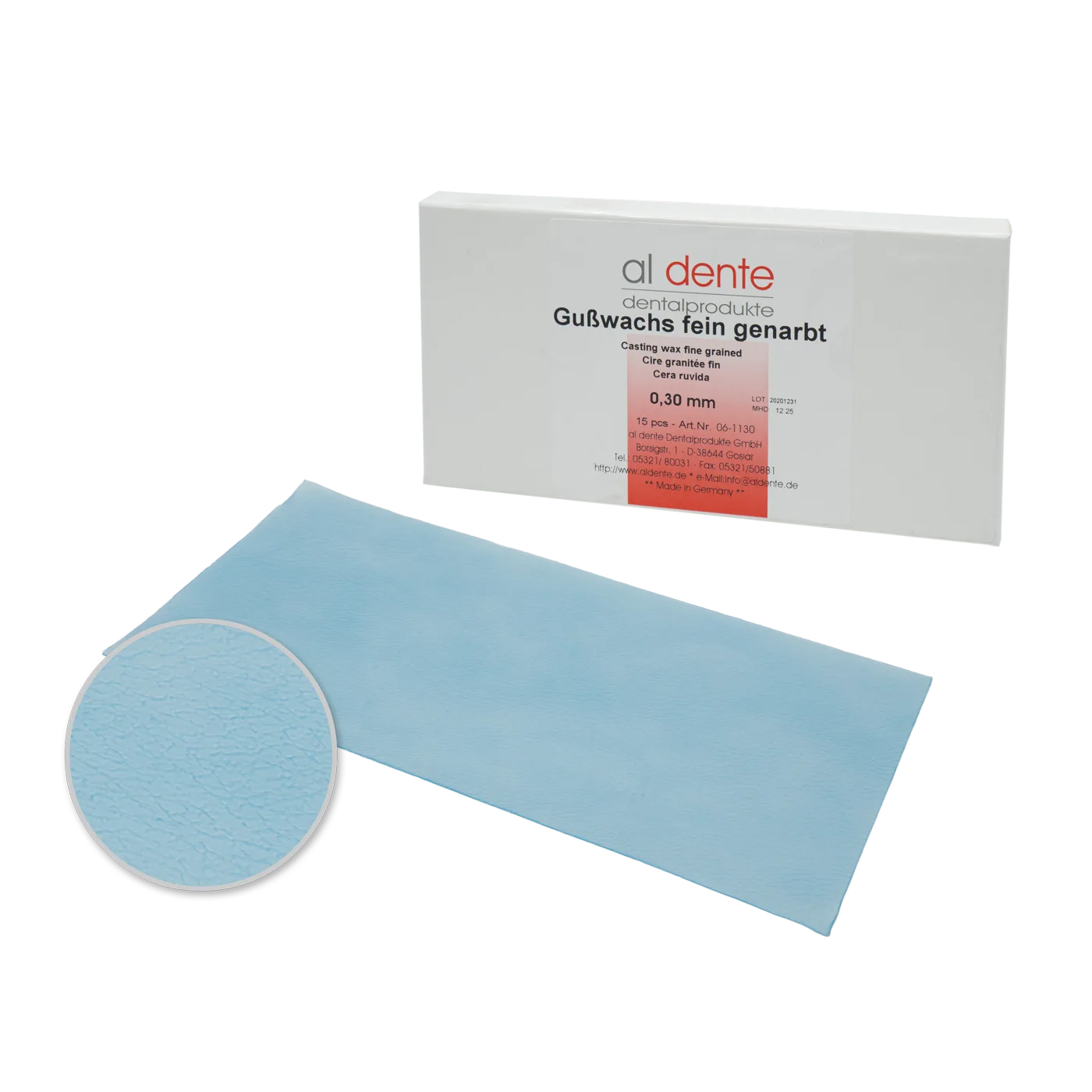 Gusswachs fein genarbt