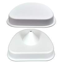 Model-shaped base plate, white